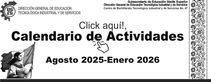 Calendario de Actividades correspondiente al Periodo Agosto-2025/Enero2026