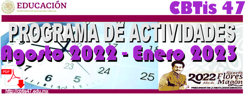 Programa de Actividades Agosto 2022/Enero 2023